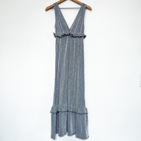 Caution To The Wind Striped Ribbed Maxi Dress - Picture 1 of 4